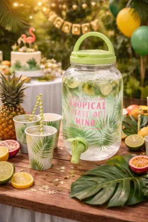Location distributeur vert rouen - fontaine verte 4 litres pour buffet champêtre