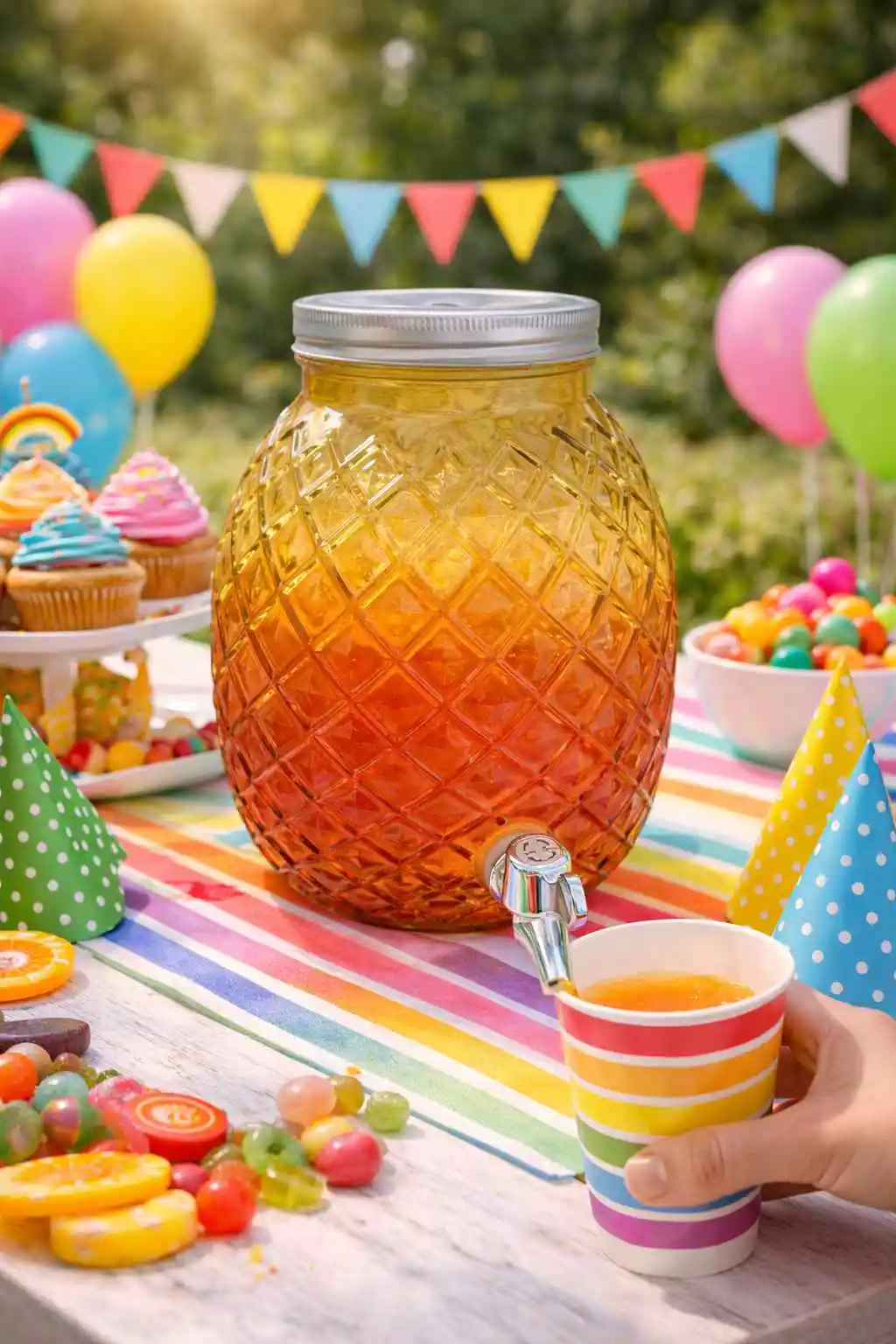 Location distributeur boisson verre rouen - fontaine transparente 5 litres pour buffet de mariage