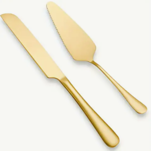 Service de couverts à gâteaux doré