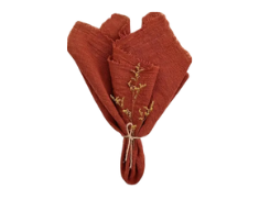 Serviette gaze coton terracotta