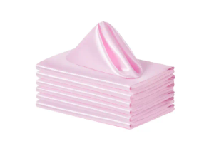 Serviette satin rose
