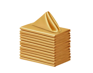 Serviette satin doré