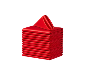 Serviette satin rouge