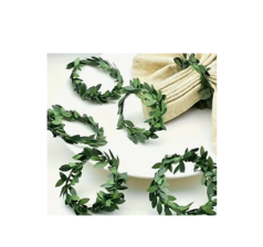 Anneau de serviette feuilles vertes