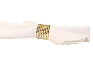 Anneau de serviette strass doré