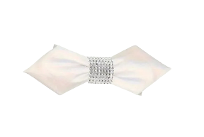 Anneau se serviette strass argenté