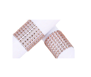 Anneau de serviette strass rose