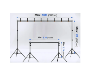 Supports pour toiles de fonds réglable