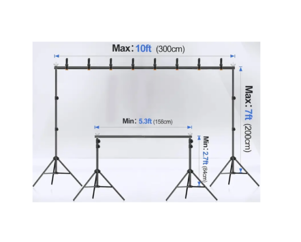 Supports pour toiles de fonds réglable