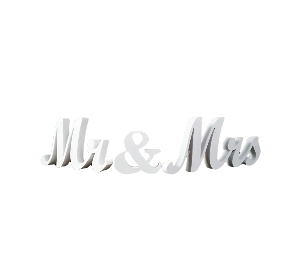 Lettres en bois Mr & Mme