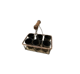 Petit panier avec ses 6 pots