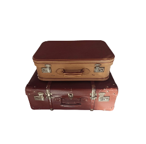 Valise vintage marron foncé