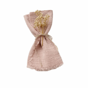 Serviette gaze coton rose