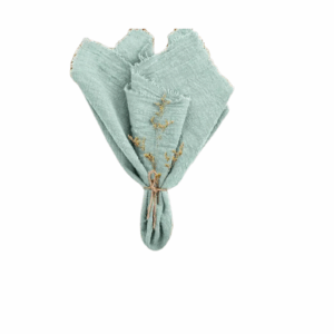 Serviette gaze coton vert sauge