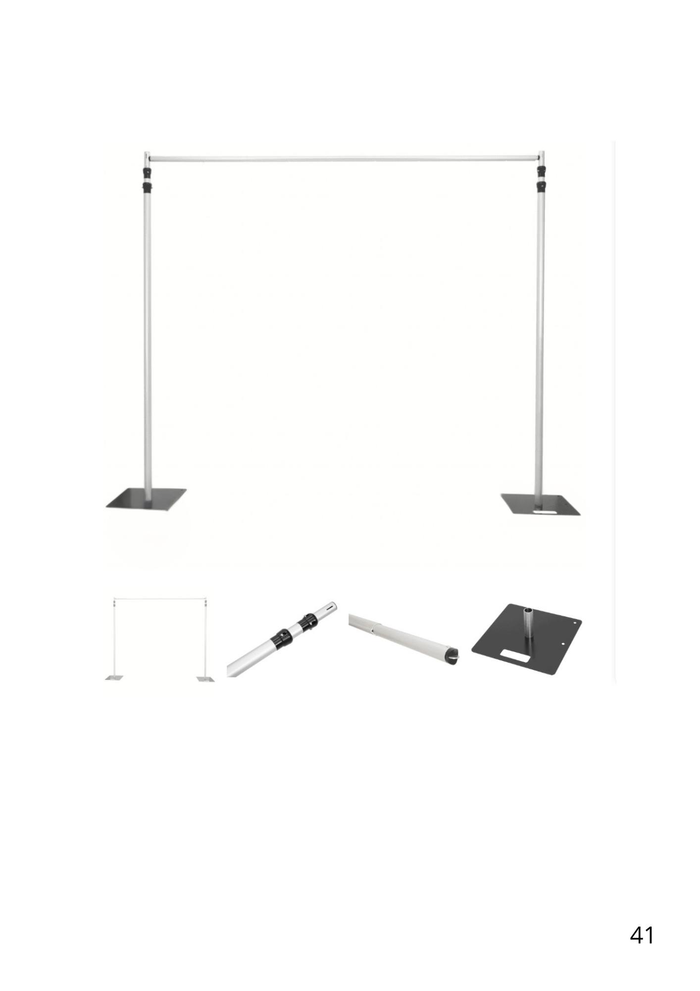 Structure en alu pour rideau