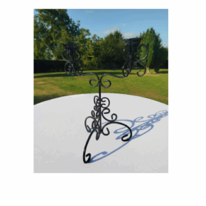 Bougeoir noir en fer forgé