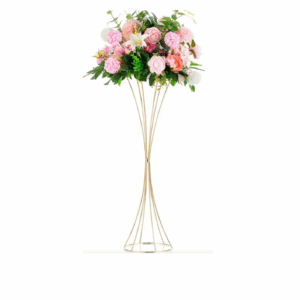 vase centre de table doré