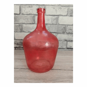 Vase dame Jeanne rouge rosé