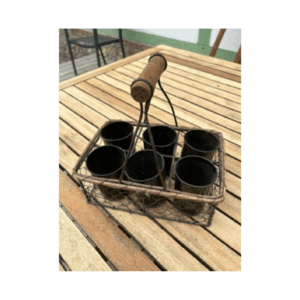 mini panier avec ses 6 pots