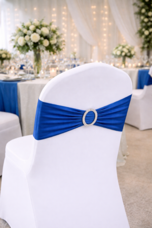 Bandeau de chaise bleu royal