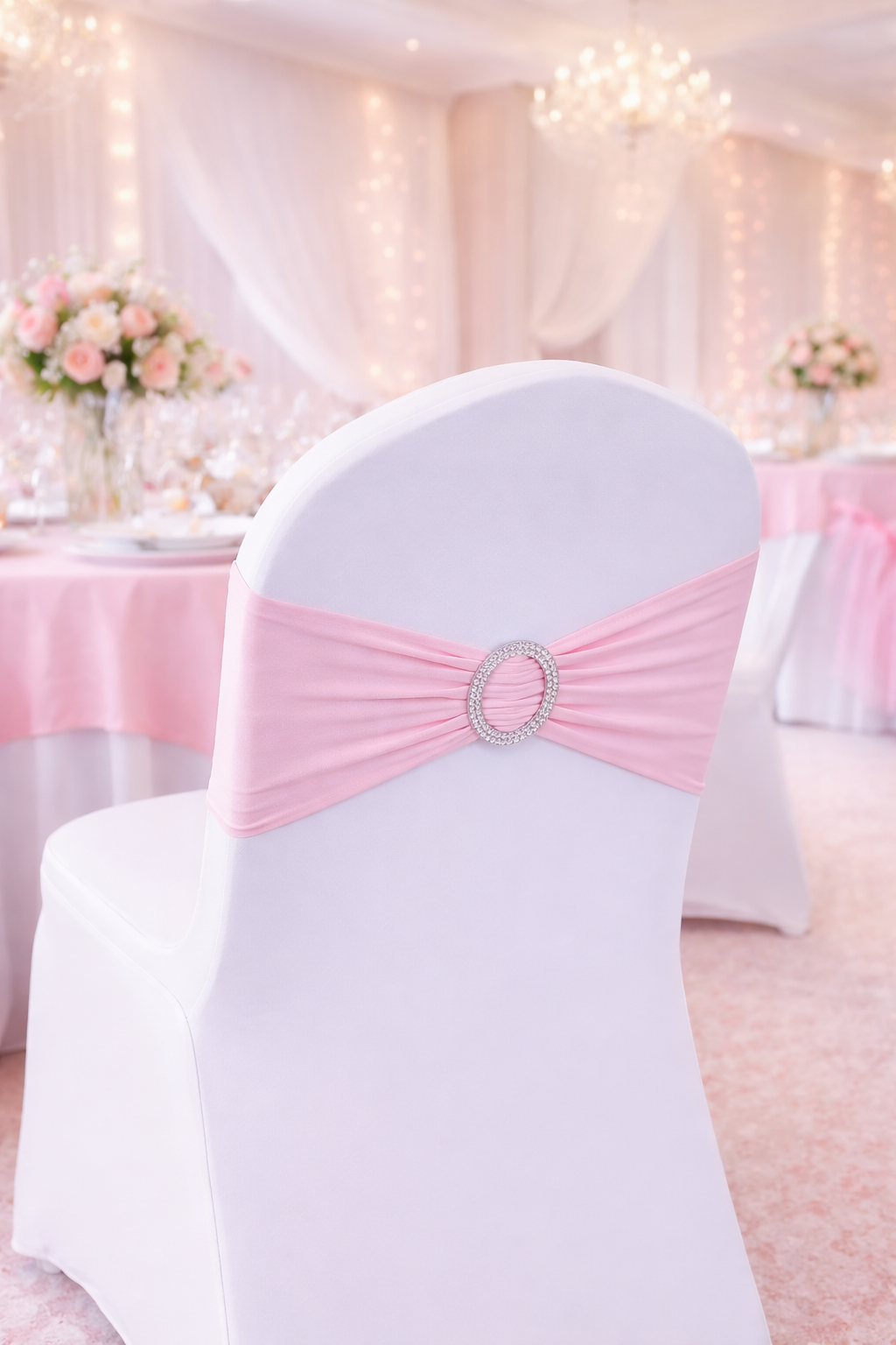 Bandeau de chaise rose