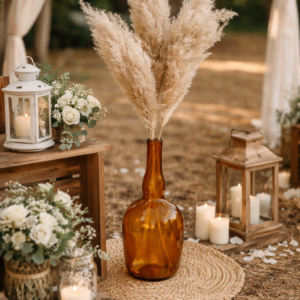 Bouteille vintage ambré