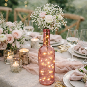 Bouteille décorative rose