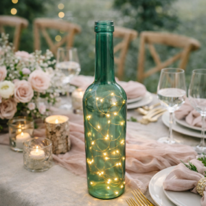 Bouteille décorative verte