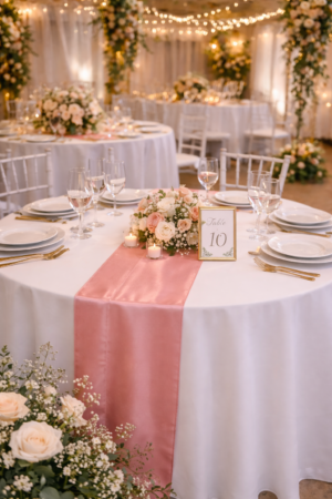 Nappe ronde blanche