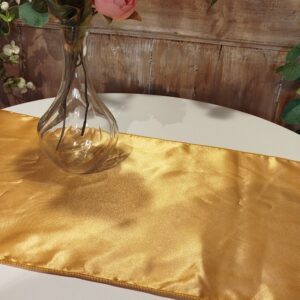 Chemin de table doré satin