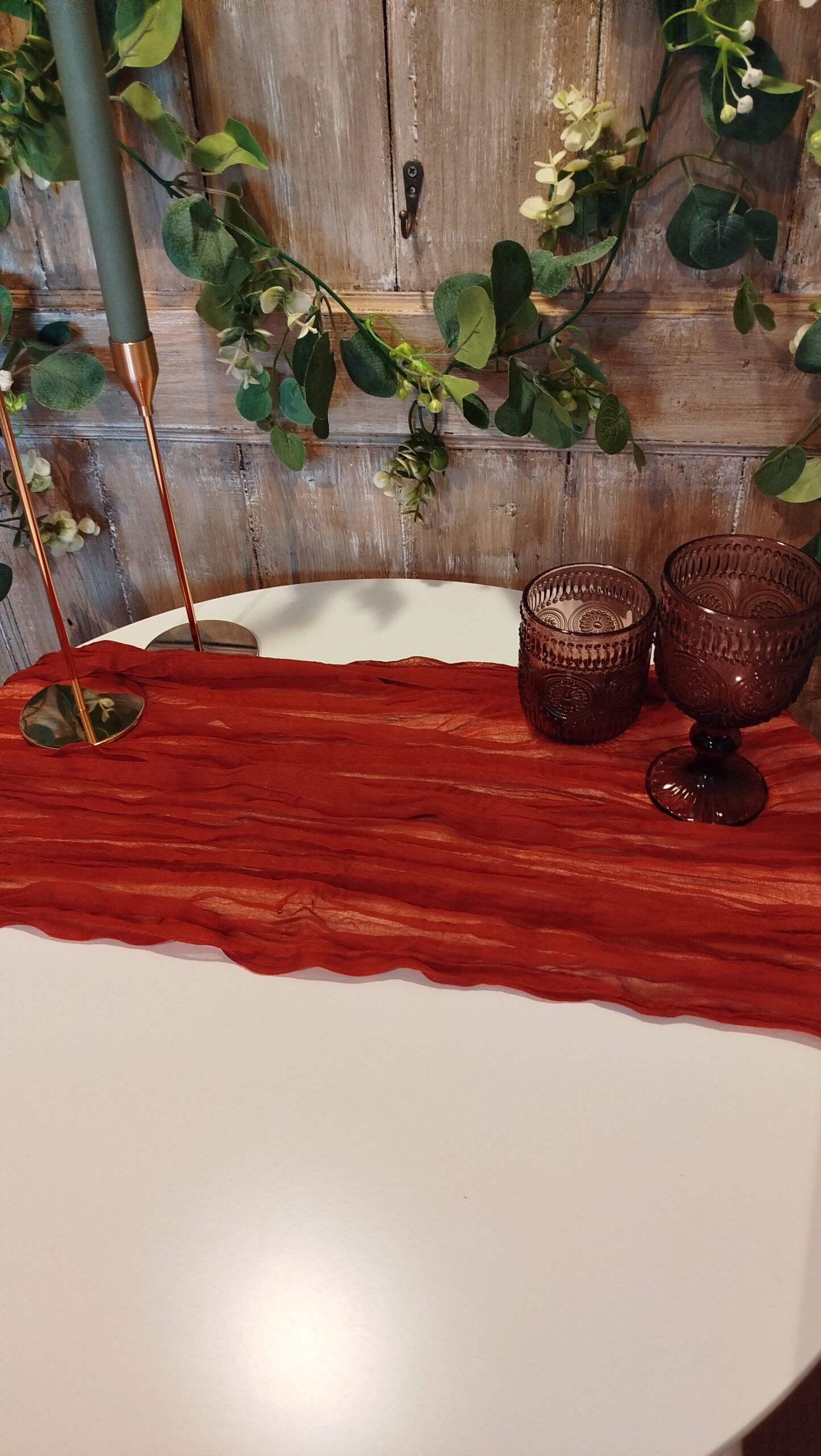 Chemin de table terracotta gaze