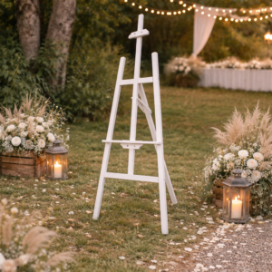 Chevalet en bois blanc