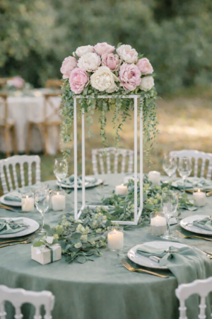 Centre de table blanc