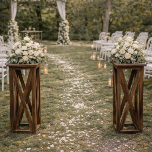 Colonne piédestal en bois