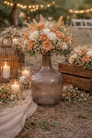 Vase dame Jeanne taupe