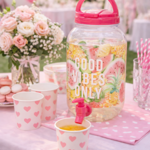 Distributeur à boisson rose