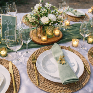 Serviette vert sauge