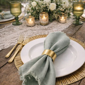Anneau de serviette doré