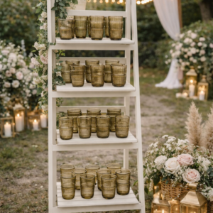 Présentoir en bois blanc