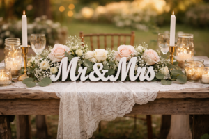 Lettres en bois Mr & Mrs