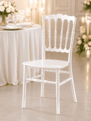 Location chaise Napoléon blanche pour mariage à Rouen – Vallée Events Normandie