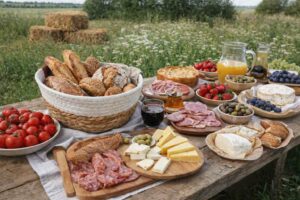 Location panier pain osier rouen - panier tressé pour table de mariage champêtre