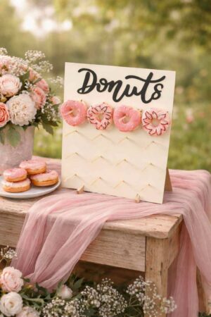 Location présentoir donuts rouen - support à donuts pour buffet sucré de mariage