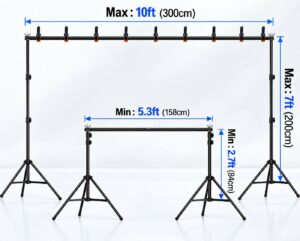 Support toile de fond - structure réglable