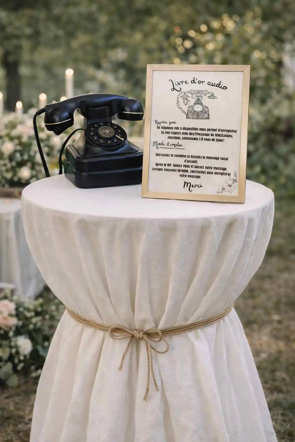 Location téléphone livre d’or audio pour mariage et événement à Rouen - Vallée Events