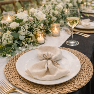 Serviette gaze beige