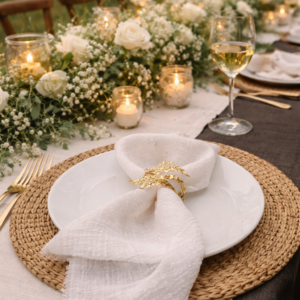 Serviette gaze coton blanche