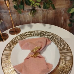 Serviette gaze rose poudré