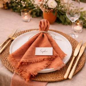 Serviette gaze terracotta