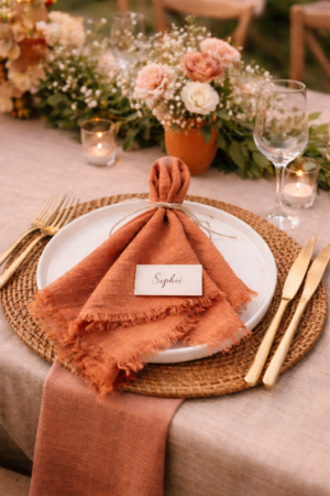 Serviette gaze terracotta